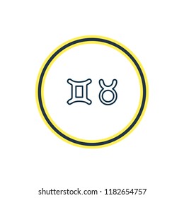 Vector illustration of astrology icon line. Beautiful lifestyle element also can be used as horoscope icon element.