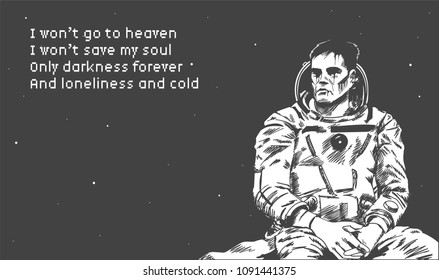 Vector illustration of the astronaut 