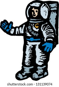 Vector illustration of an astronaut