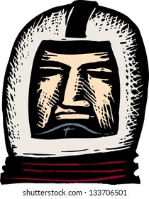 Vector illustration of an astronaut