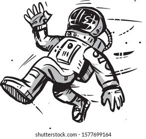 A vector illustration of an astronaut