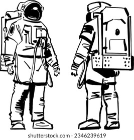 vector illustration of the astronaut