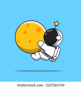 Vector illustration of an astronaut cartoon 