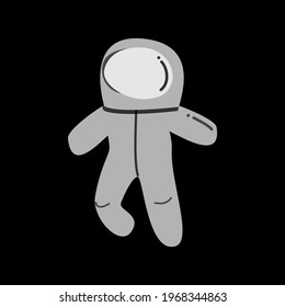 Vector illustration of astronaut in cartoon style.