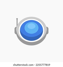 vector illustration of astronaut head