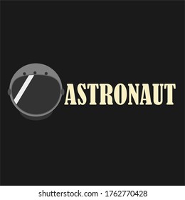 Ilustración vectorial de un vector de casco astronauta con un bonito fondo negro para el logotipo de la tecnología