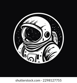 Vector Illustration of Astronaut Logo Design