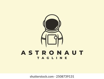 Vector illustration of Astronaut Logo Design