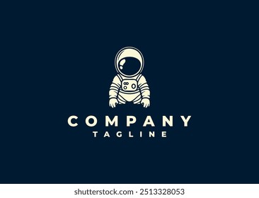 Vector illustration of Astronaut Logo Design