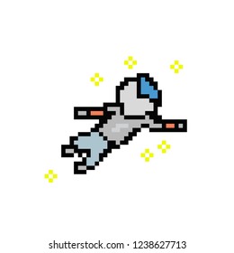 vector Illustration of Astronaut in pixcel sty