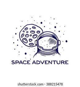 Vector illustration of an astronaut in space