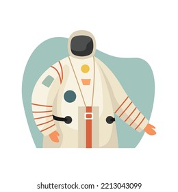 Vector illustration of an astronaut in a spacesuit. Profession.