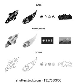 Vector illustration of astronomy and technology  icon. Collection of astronomy and sky vector icon for stock.
