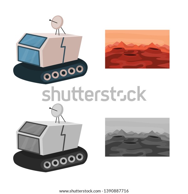 Vector\
illustration of astronomy and technology  sign. Collection of\
astronomy and sky vector icon for\
stock.