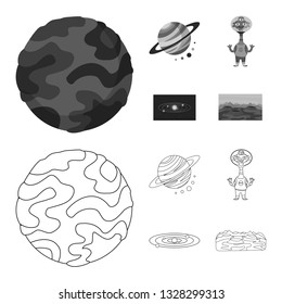 Vector illustration of astronomy and technology  symbol. Set of astronomy and sky stock vector illustration.