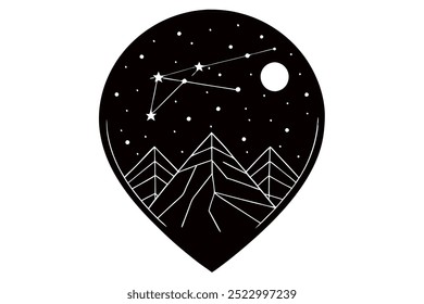 a vector illustration of astronomy themed graphics
