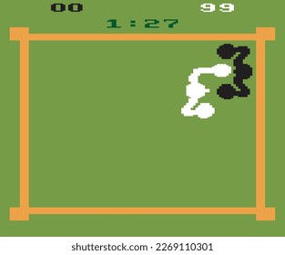 
Vector illustration of atari boxing game.