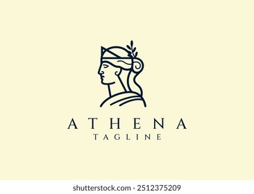 Ilustração vetorial do design do logotipo Athena