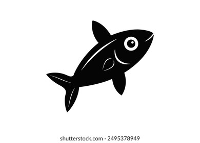 vector illustration of an Atlantic mackerel fish silhouette