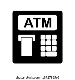 Vector illustration of an ATM icon on a white background