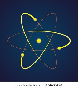 Vector  illustration of an atom