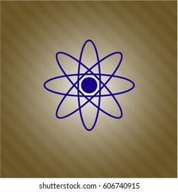 Vector illustration of Atom icon in Blue
