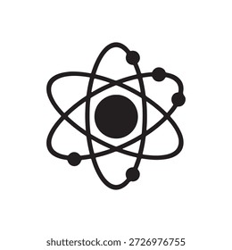 Vektorgrafik des Atom-Symbols in Violett 