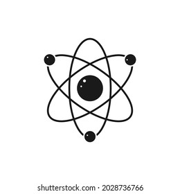 Vector illustration of an atomic icon on a white background. flat design vector.