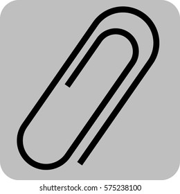 Vector Illustration of Attach Icon in Black
