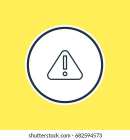 Vector Illustration Of Attention Outline. Beautiful Necessity Element Also Can Be Used As Exclamation  Element.