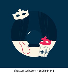 vector illustration of the attributes of the new orleans