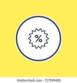 Vector Illustration Of Auction Outline. Beautiful Commerce Element Also Can Be Used As Sales  Element.