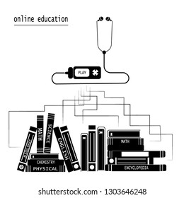 Vector illustration сoncept of audio book