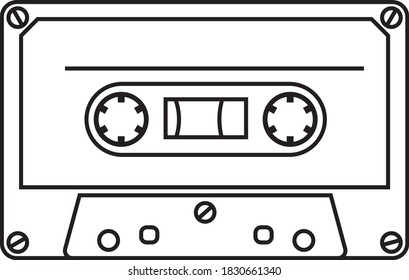 Vector illustration of the audio cassette