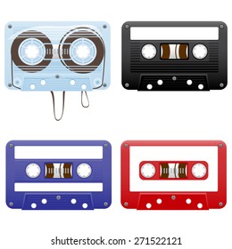 Vector illustration of audio cassettes