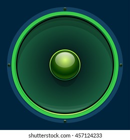 Vector illustration Audio Speaker dark blue background
