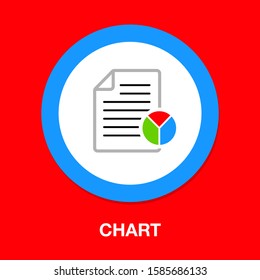 Vector illustration of audit & statistic concept with "report" document and analysis icon.