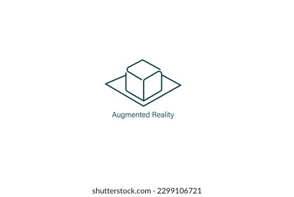 Ilustración vectorial de la realidad aumentada: Combinando lo virtual y lo real