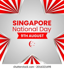 vector illustration August 9th Singapore independence day. Singapore National Day. republic celebration.