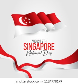 vector illustration August 9th Singapore's independence day. Singapore National Day. celebration republic, graphic for design element