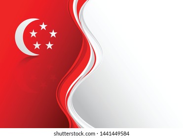 vector illustration August 9th Singapore's independence day. Singapore National Day. celebration republic, graphic for design element.