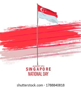 Vector Illustration of August 9th Singapore's independence day. city-state Singapore National Day.