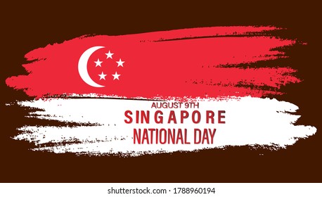 Vector Illustration of August 9th Singapore's independence day. city-state Singapore National Day. Abstract Design.