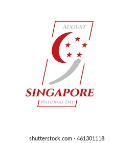 vector illustration August 9th Singapore's independence day. city-state Singapore National Day. celebration republic, graphic for design elements