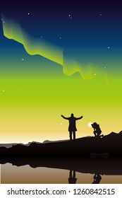 vector illustration aurora