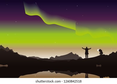 vector illustration aurora