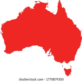 ilustración vectorial del mapa de Australia Continente