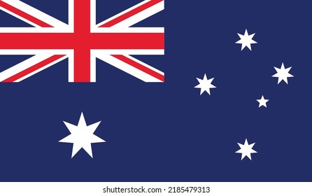 ilustración vectorial de la bandera de Australia.