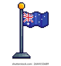 Ilustração vetorial da bandeira da Austrália com Pixel Art Design, perfeito para recursos de jogo projetos temáticos
