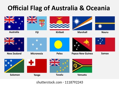 Vector Illustration Australia Oceania Flag Stock Vector (Royalty Free ...